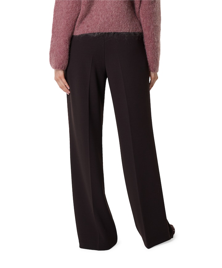 Wide leg Feminine dames broek bruin