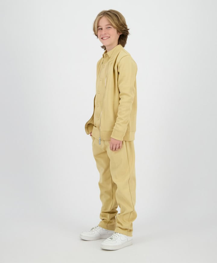 Jongens overhemd lange mouw beige