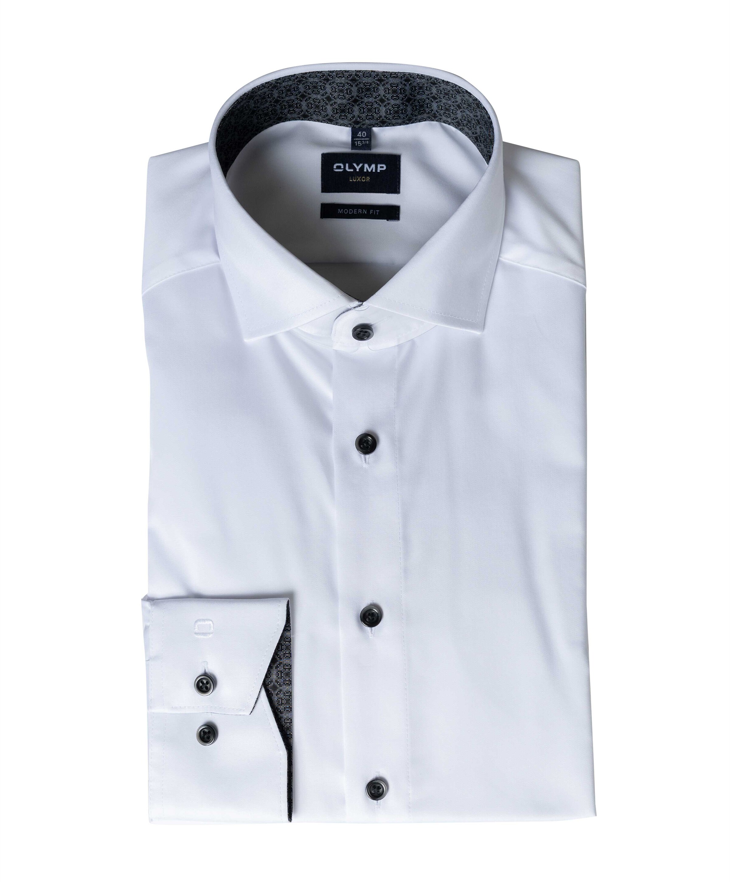 Heren overhemd lange mouw wit