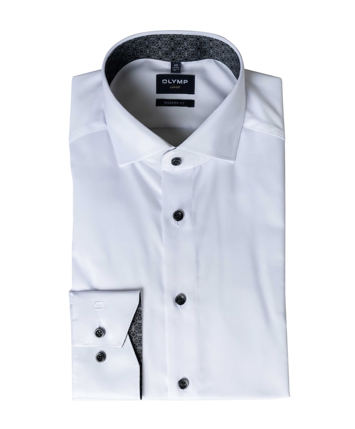 Heren overhemd lange mouw wit