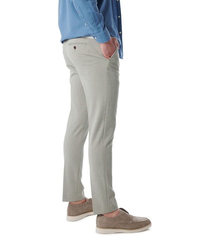 SLHSLIMAITOR JERSEY STRUC TRS FLEX heren broek groen