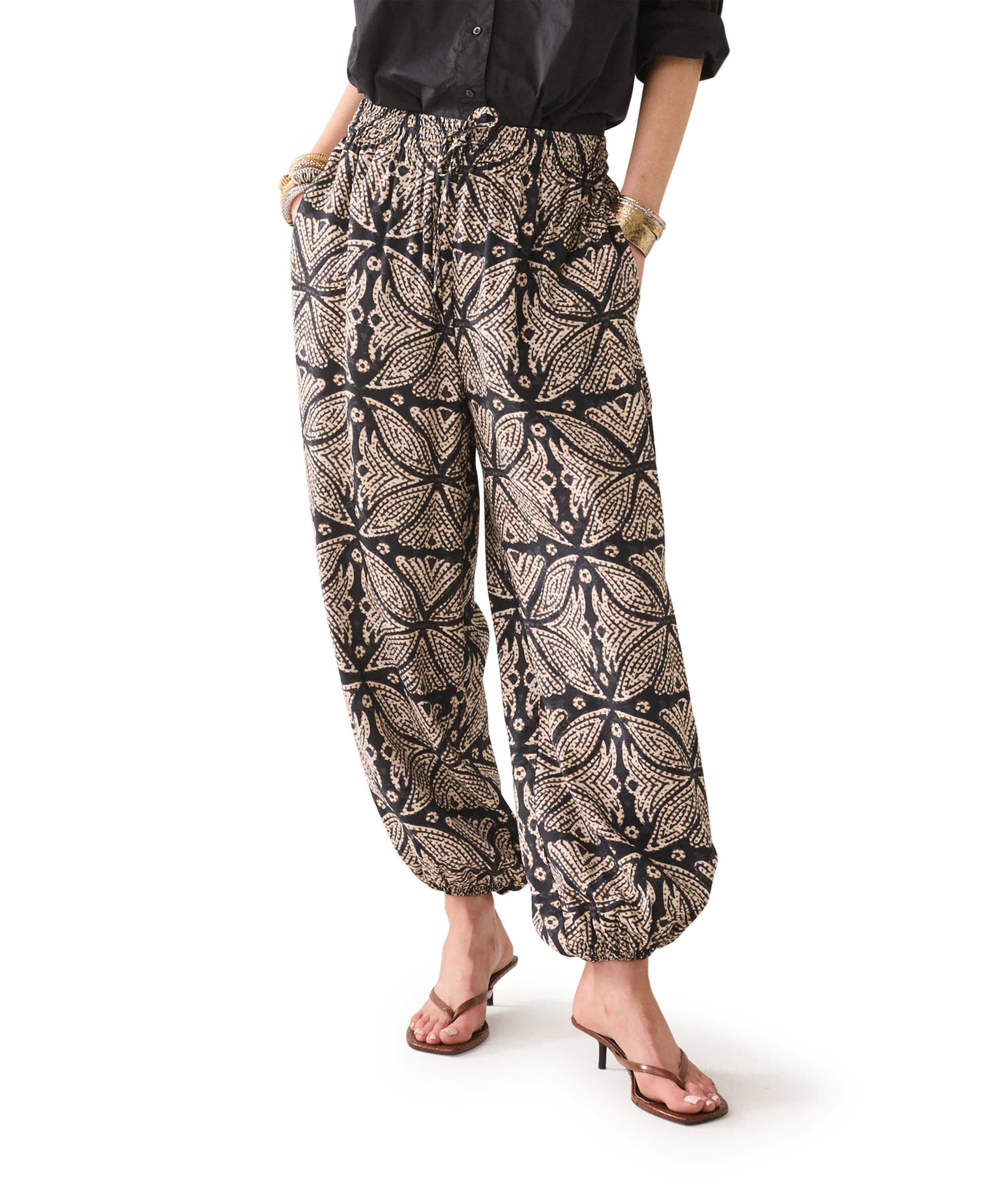 Ethnic dames broek zwart