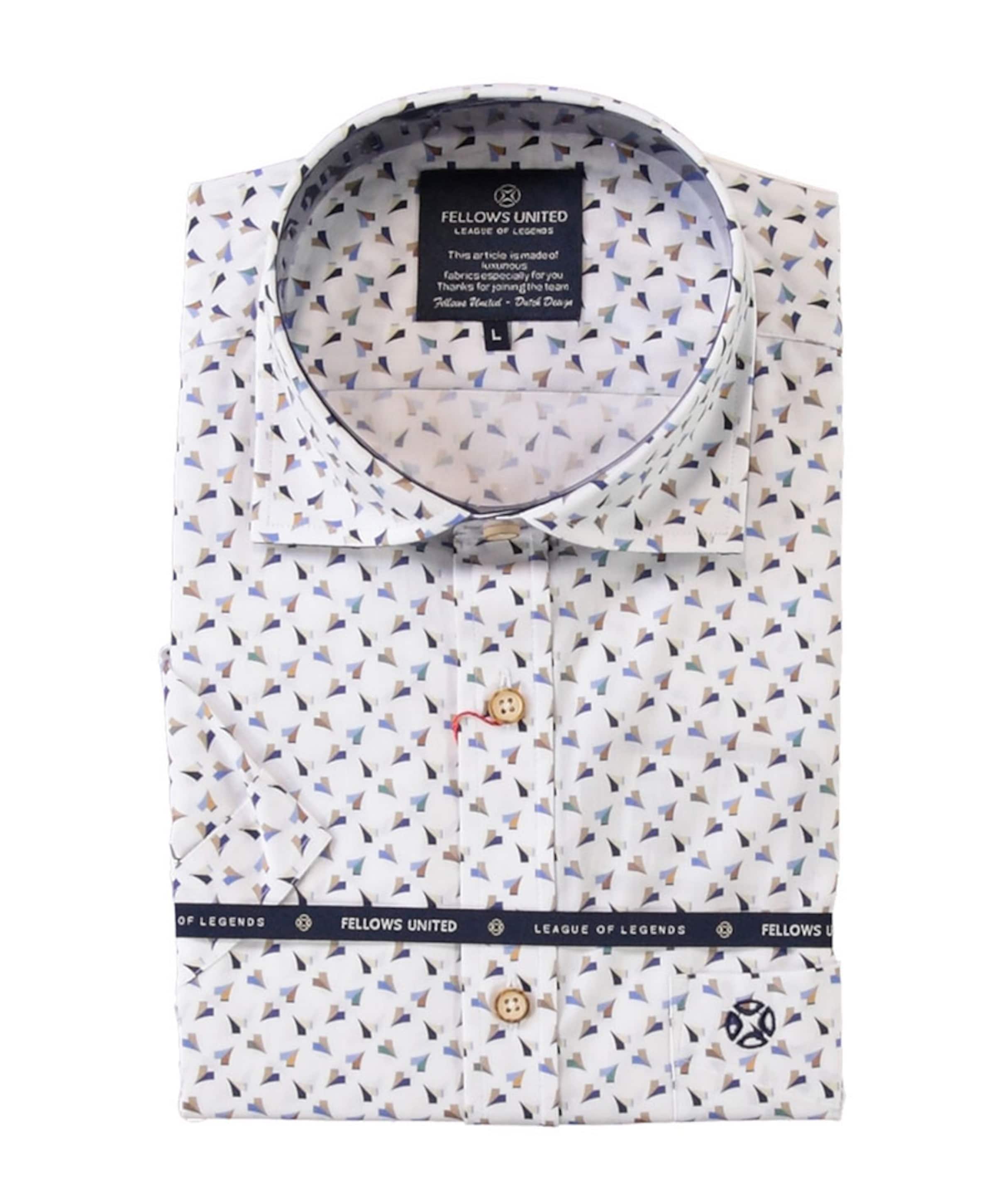 Heren overhemd korte mouw ecru