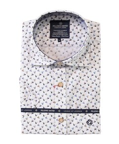 Heren overhemd korte mouw ecru