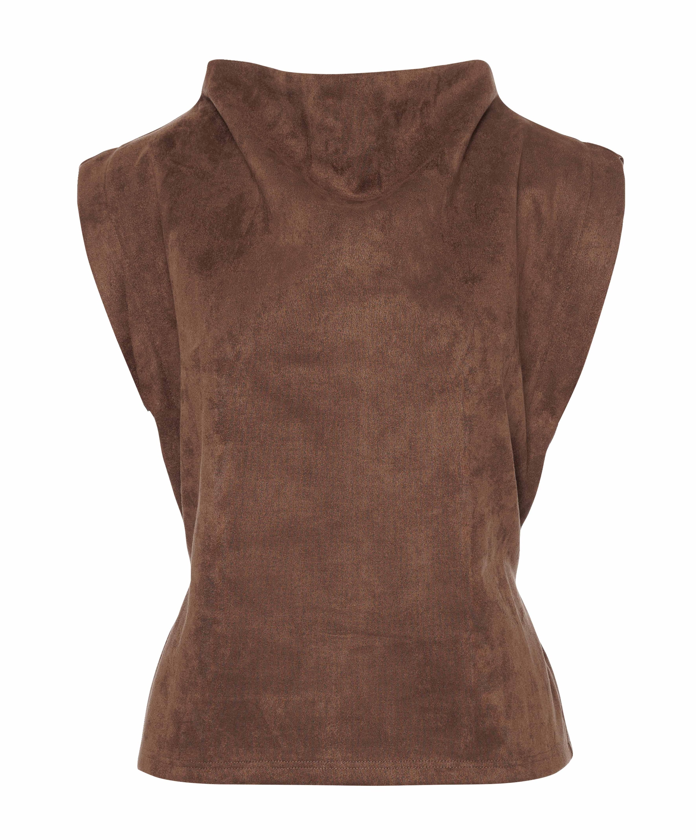 Dames top bruin