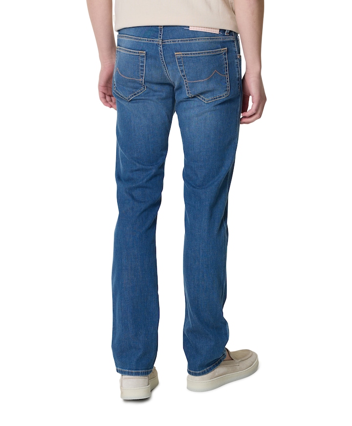 Nick Slim 5 pkt heren jeans blauw