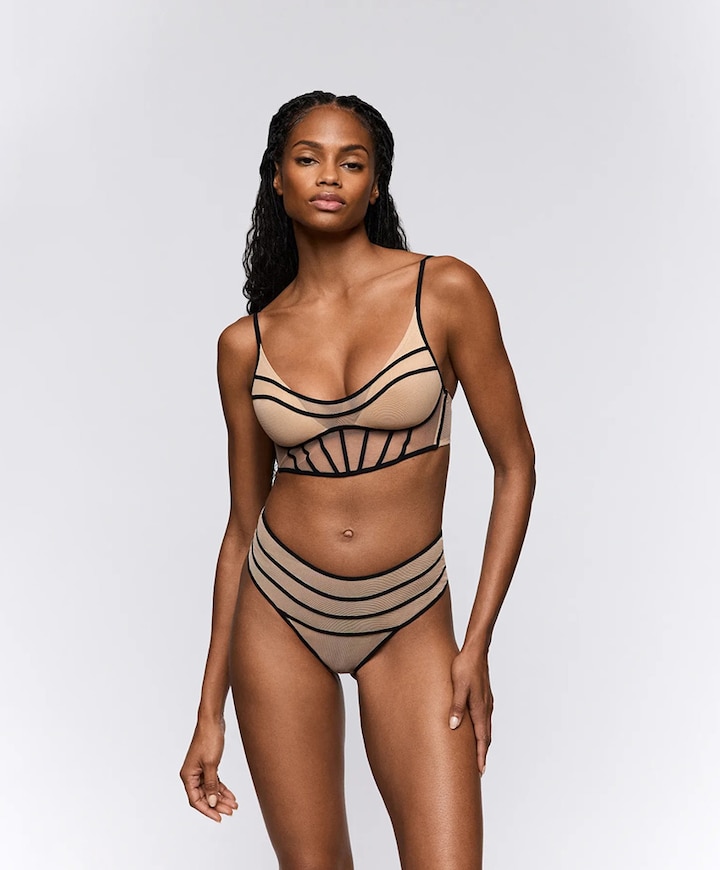 Dames bralette beige
