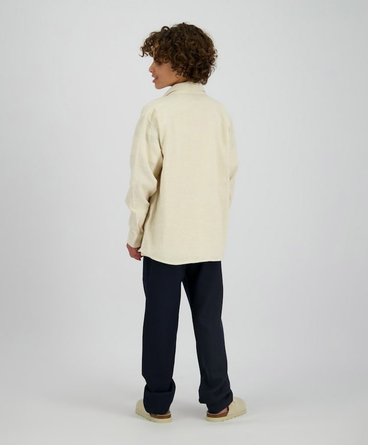 Jongens overhemd lange mouw beige