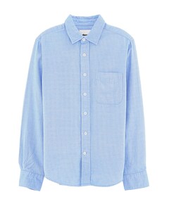 Jongens overhemd lange mouw blauw