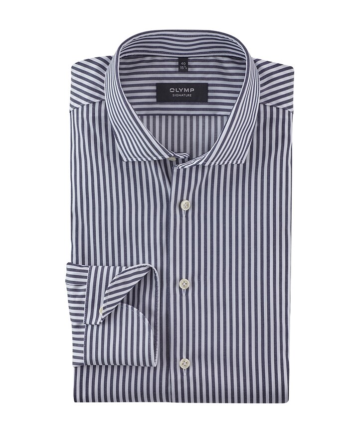 Overhemd lange mouw blauw