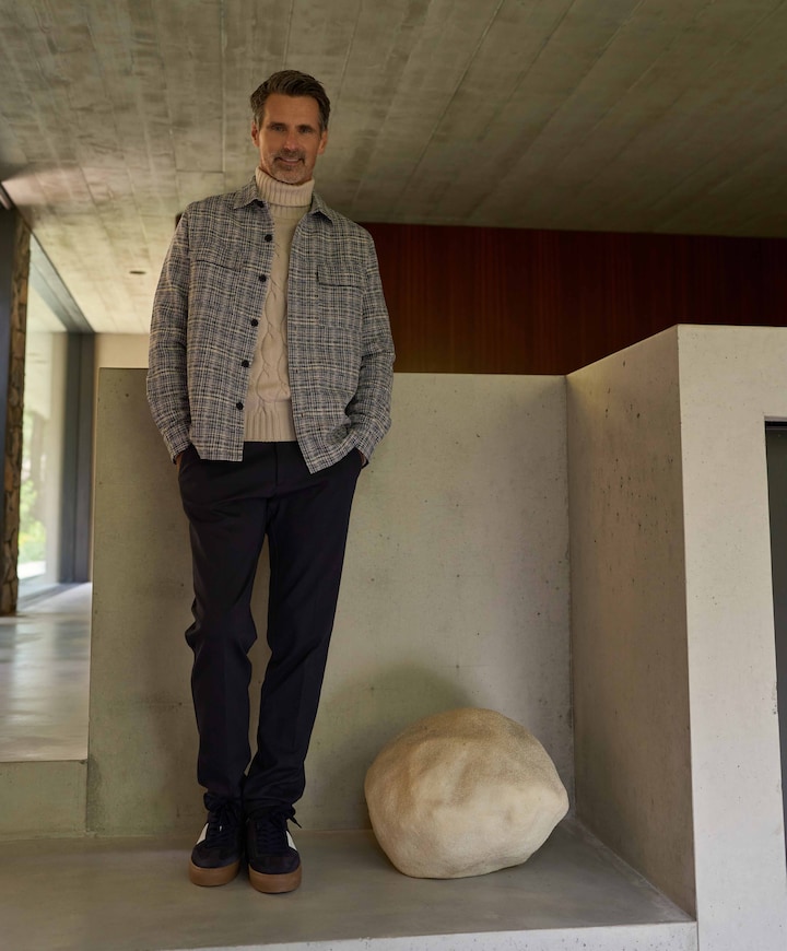 morello elax heren broek blauw