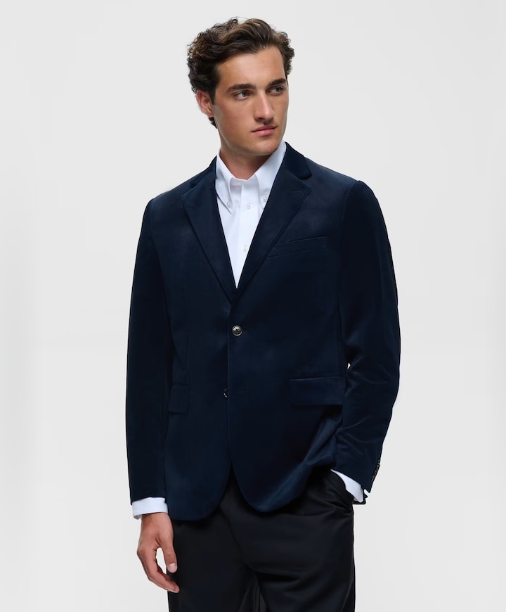 Heren colbert blauw