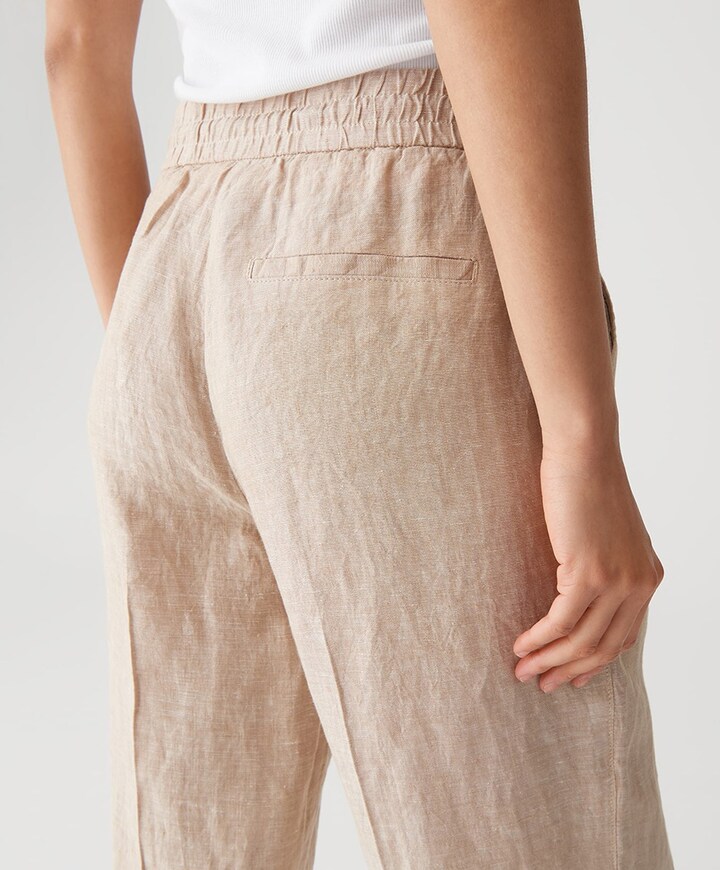 Maikito linen broek beige