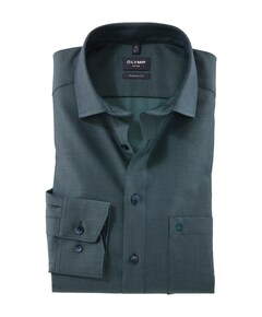 Heren overhemd lange mouw groen