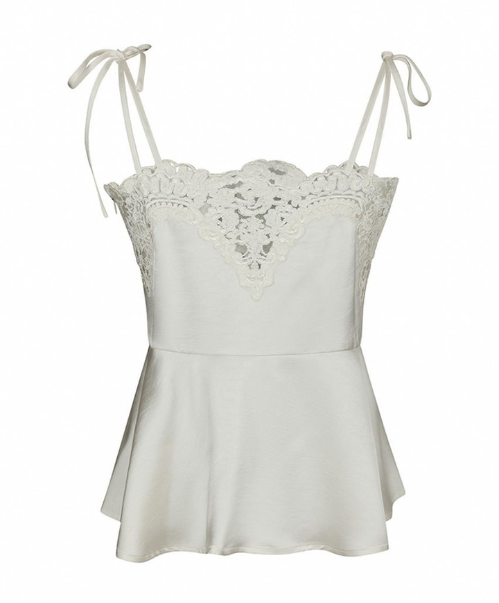 Dames top ecru