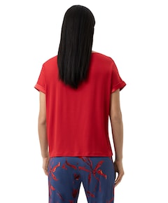 Dames pyjamatop rood