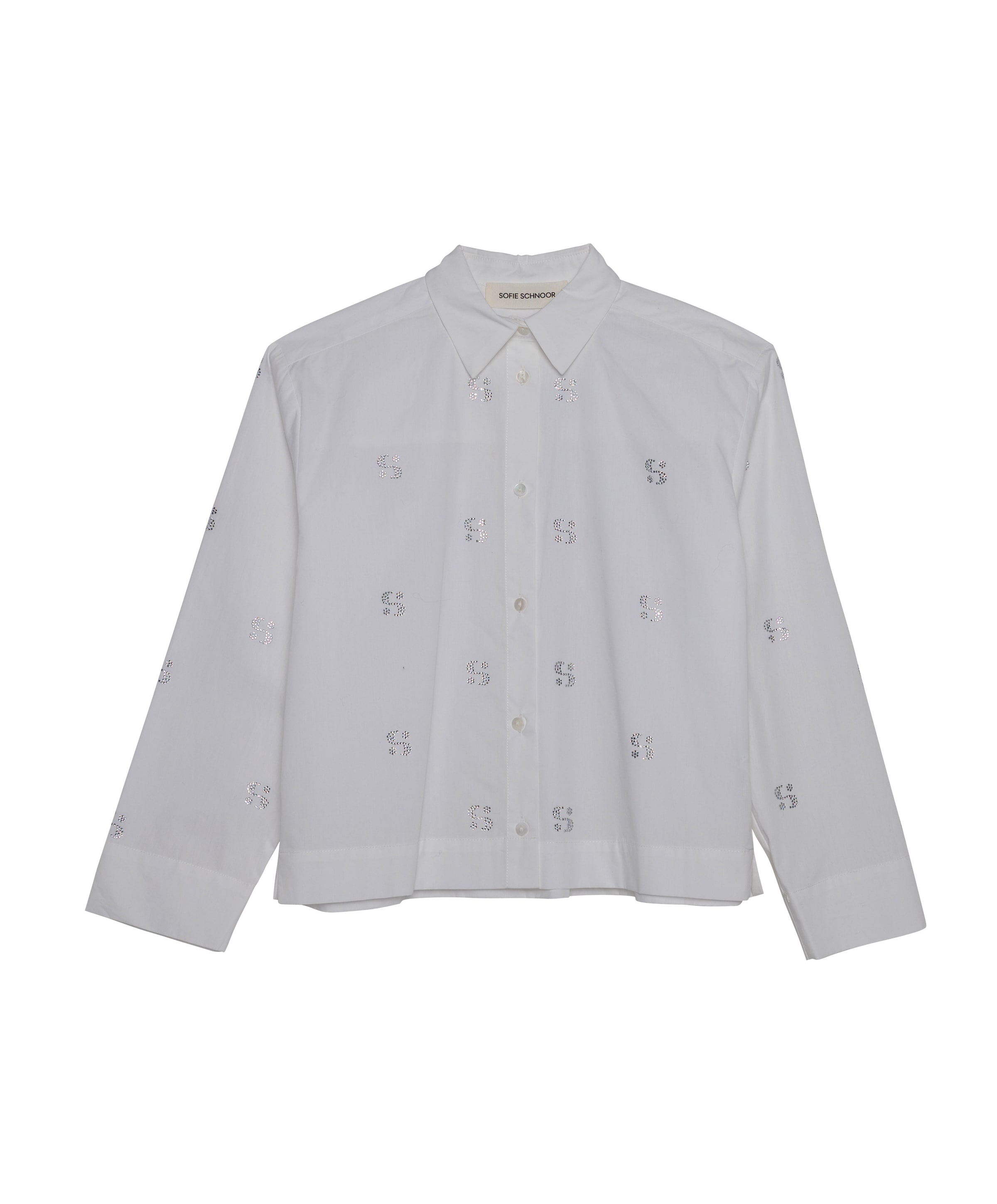 Meisjes blouse lange mouw wit