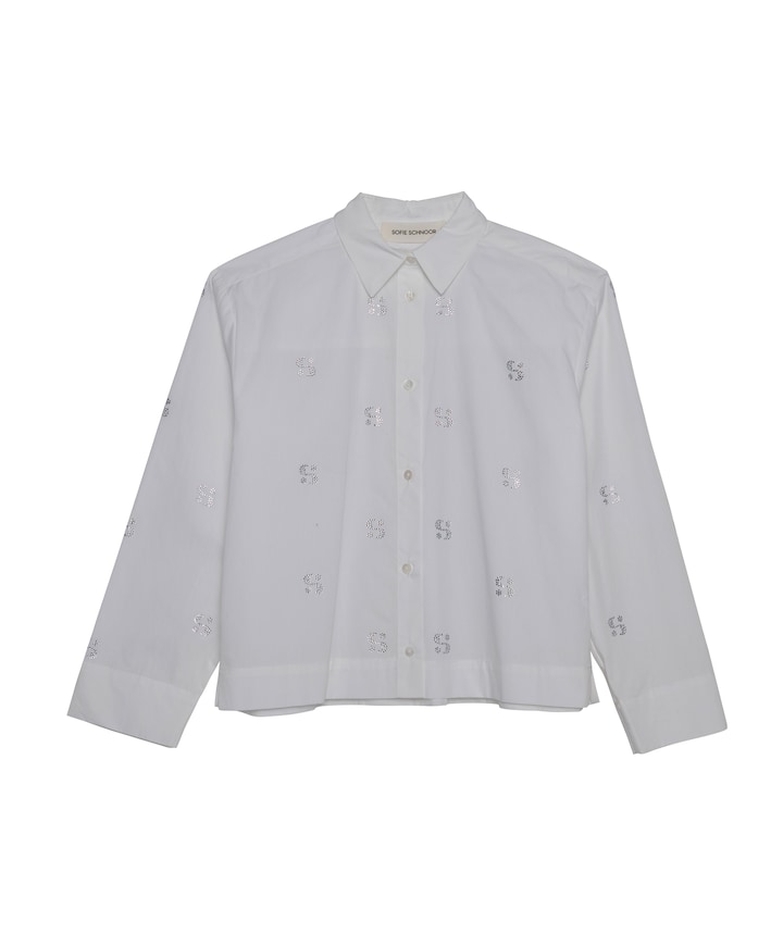 Meisjes blouse lange mouw wit