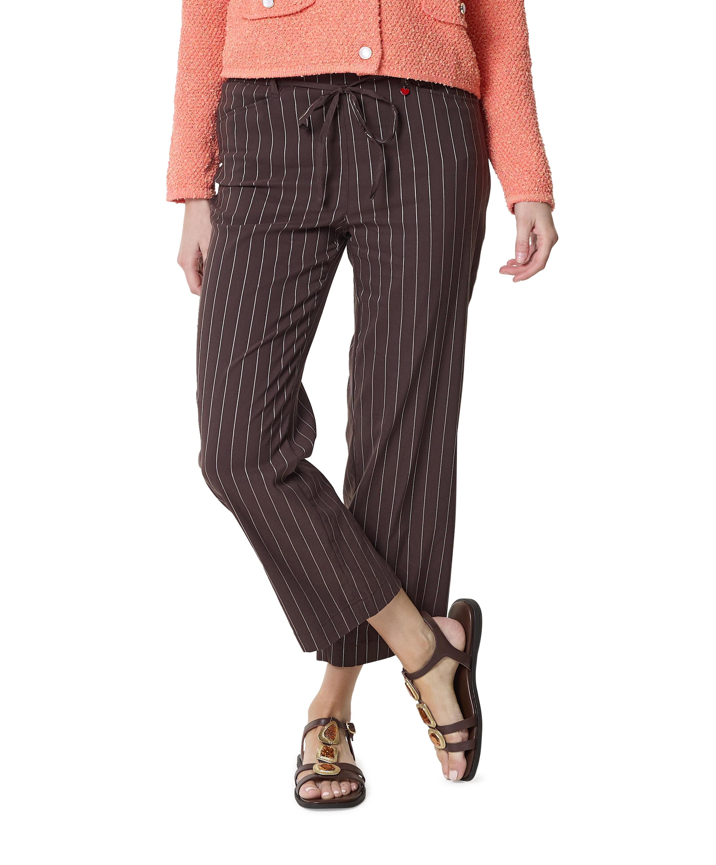 Scarlet Wide Leg 6/8 dames broek bruin