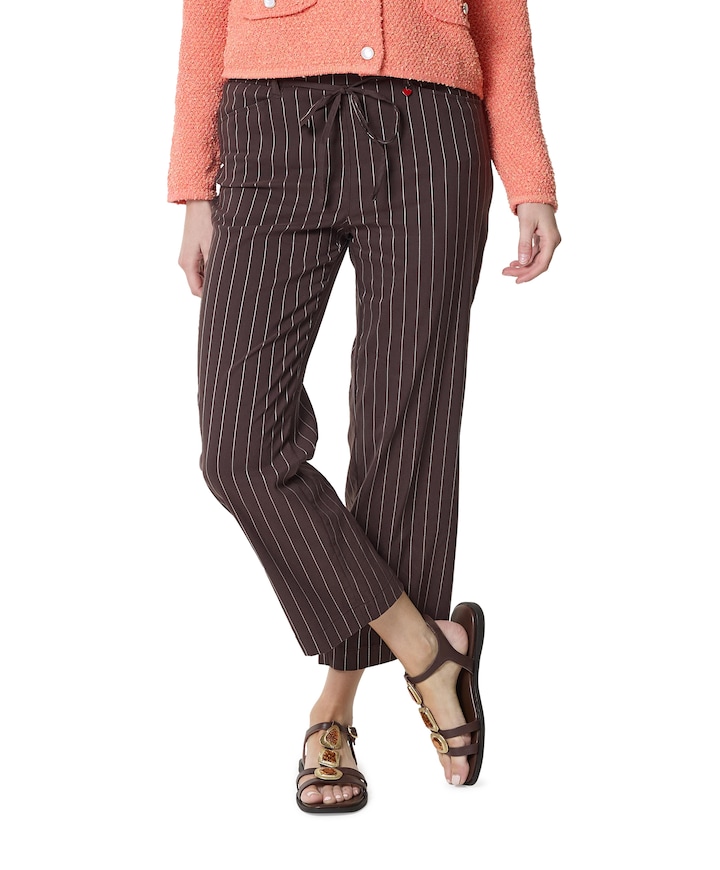 Scarlet Wide Leg 6/8 dames broek bruin