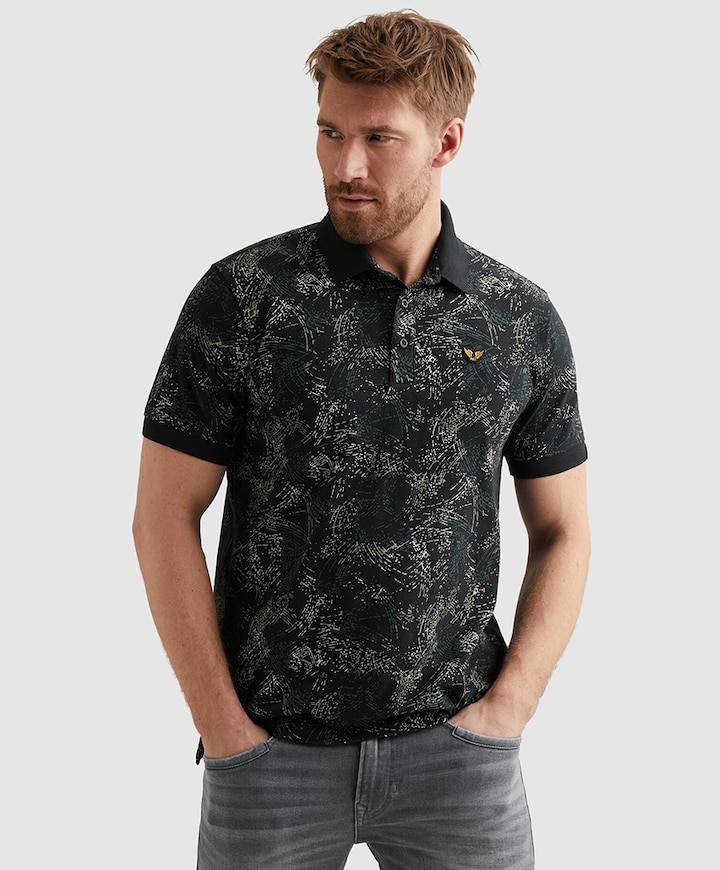 Heren polo blauw
