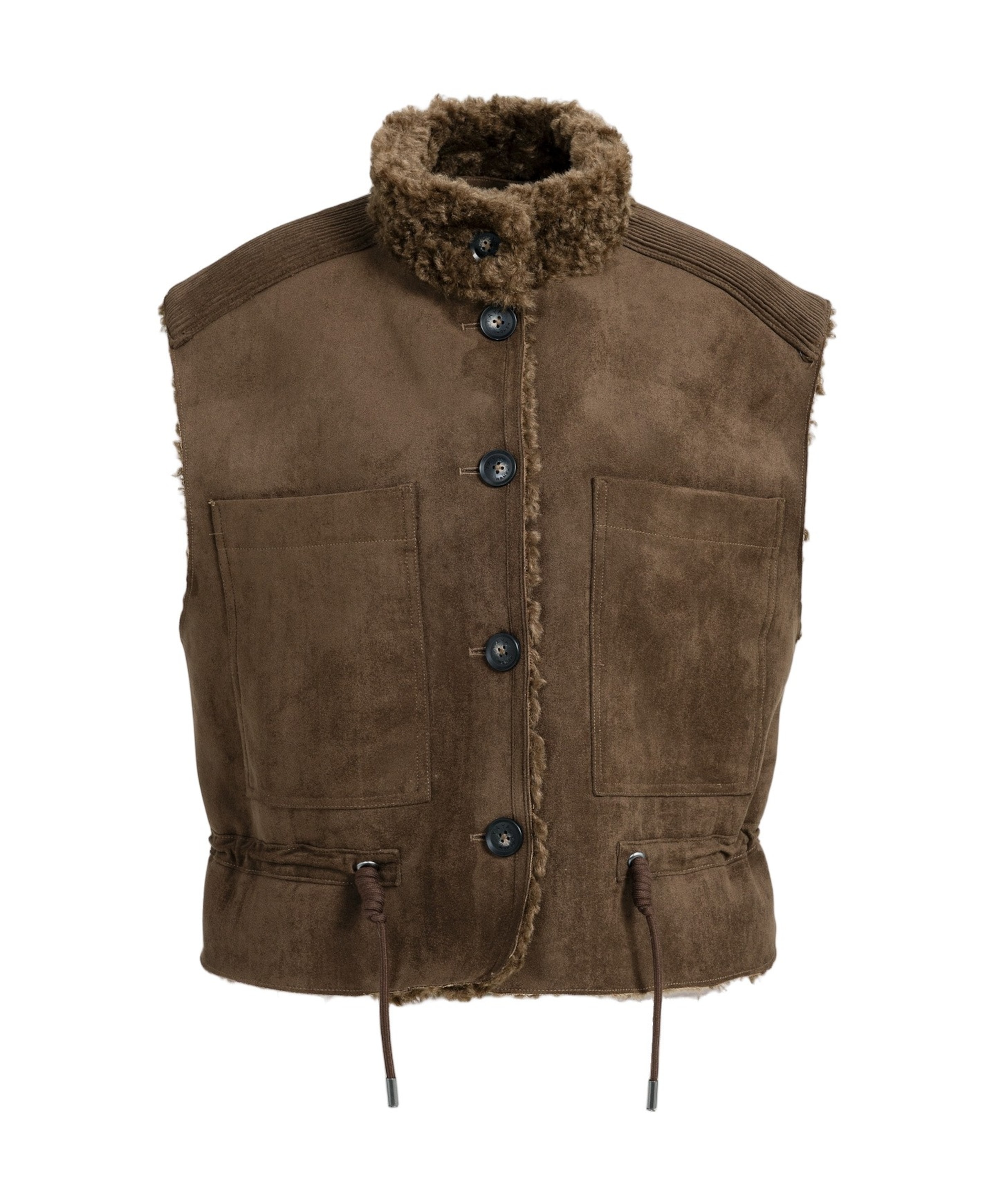 Dames gilet bruin