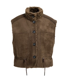 Dames gilet bruin