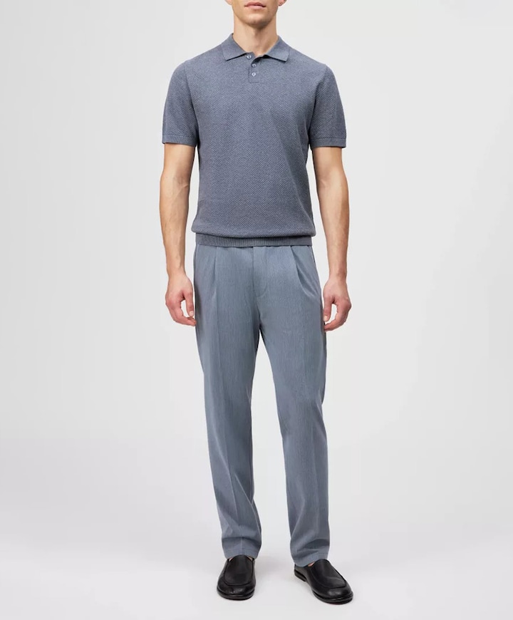 Heren polo blauw