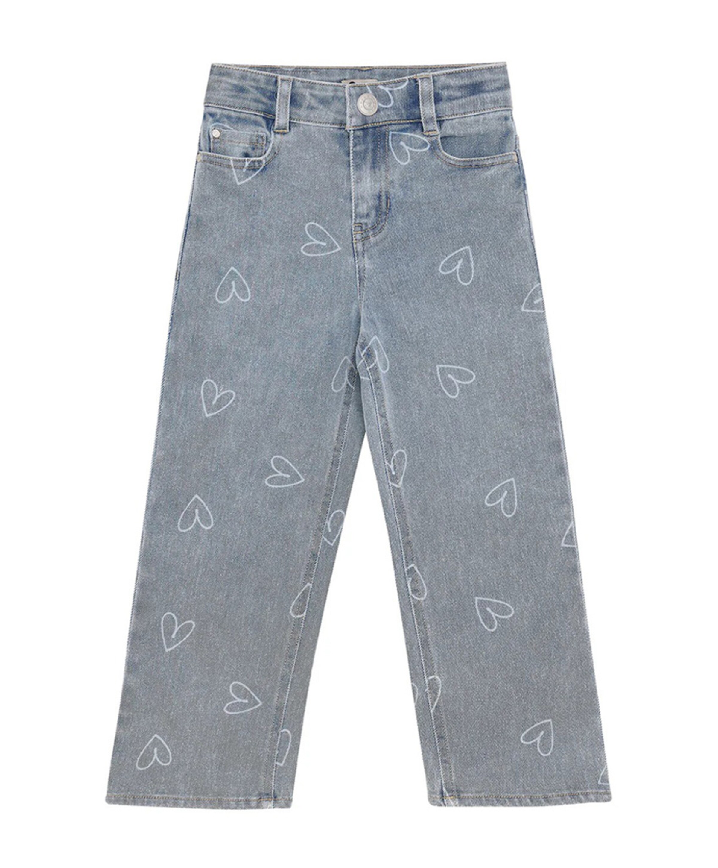 2300 Wide Fit Heart meisjes broek blauw