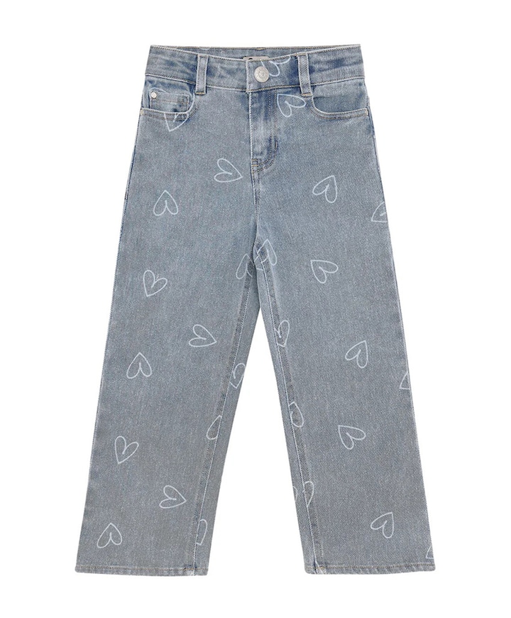 2300 Wide Fit Heart meisjes broek blauw