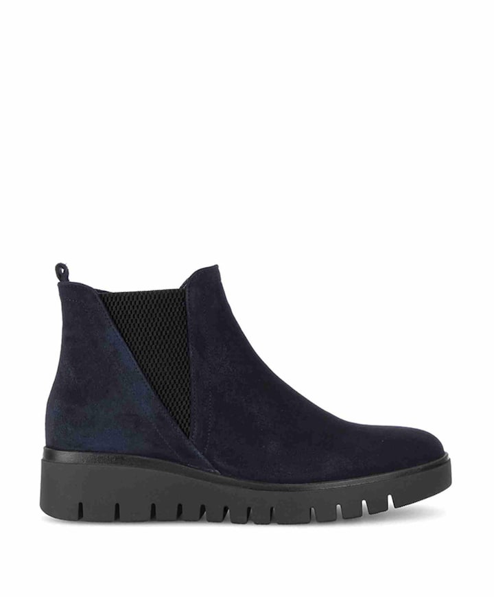 dames enkellaarzen blauw