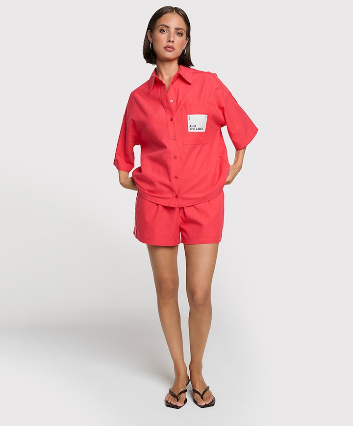 Dames blouse rood