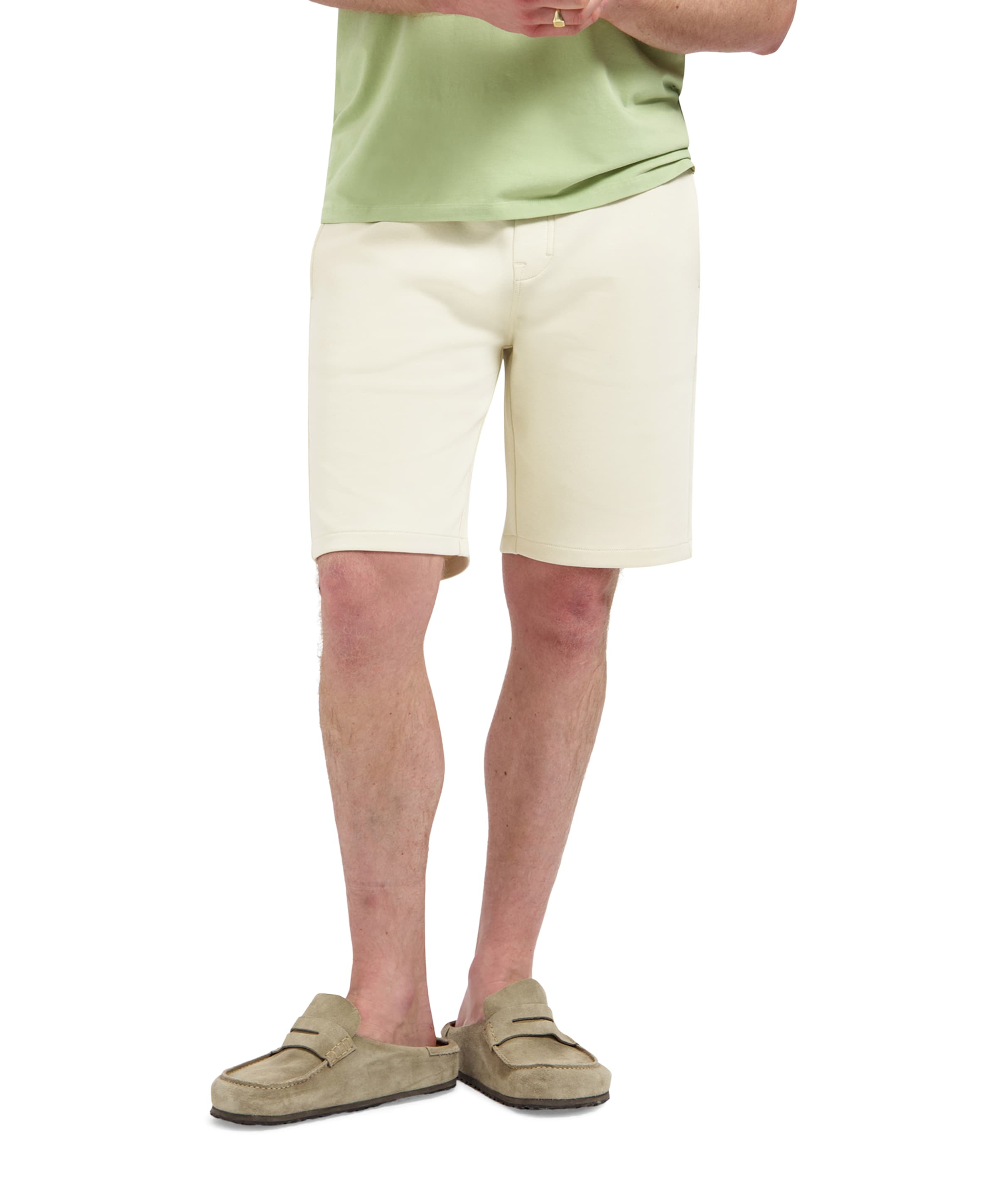 Short Jersey heren korte broek beige