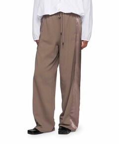 western jogger satin dames broek beige