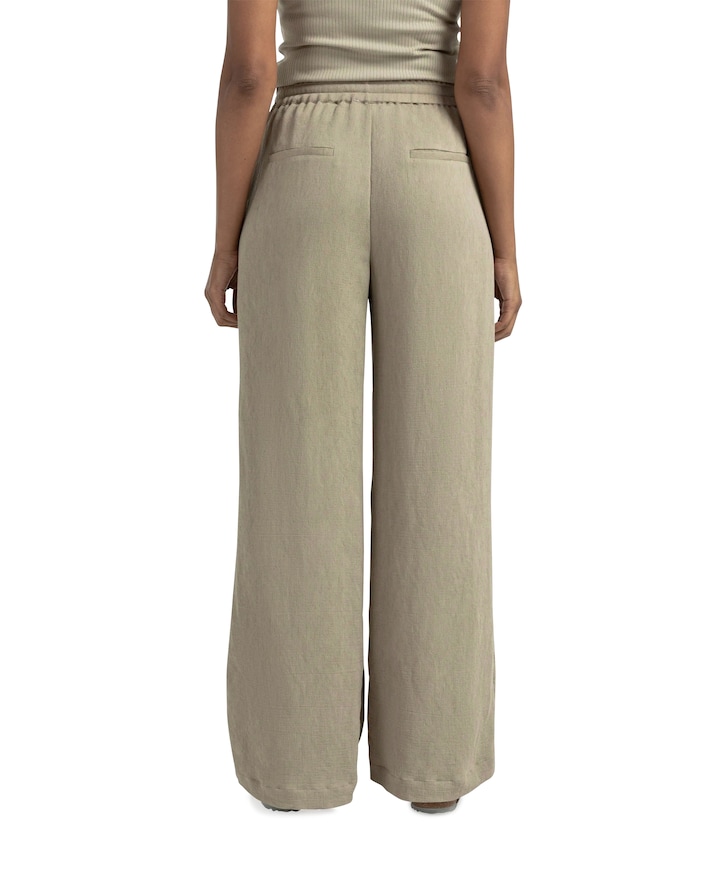 Woven with wide legs broek groen