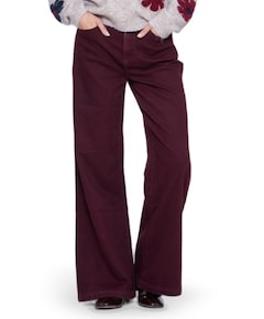 Wide dames jeans bordeaux