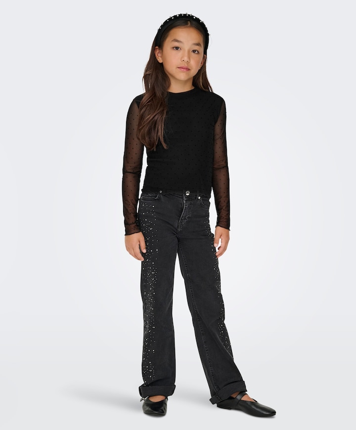 Meisjes longsleeve zwart
