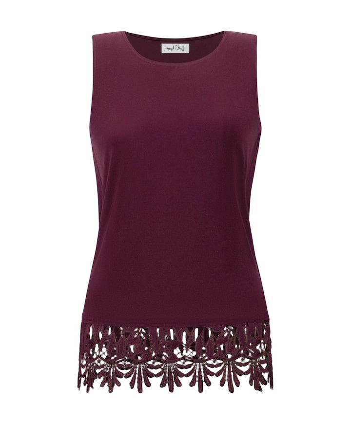Dames top bordeaux