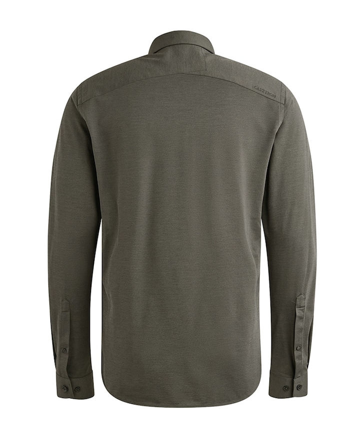 Heren overhemd lange mouw groen