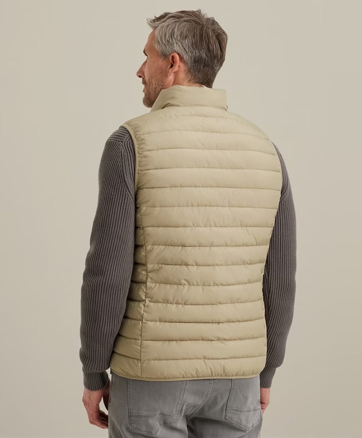 Heren bodywarmer beige