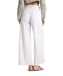 Baggy asymmetrical dames jeans wit