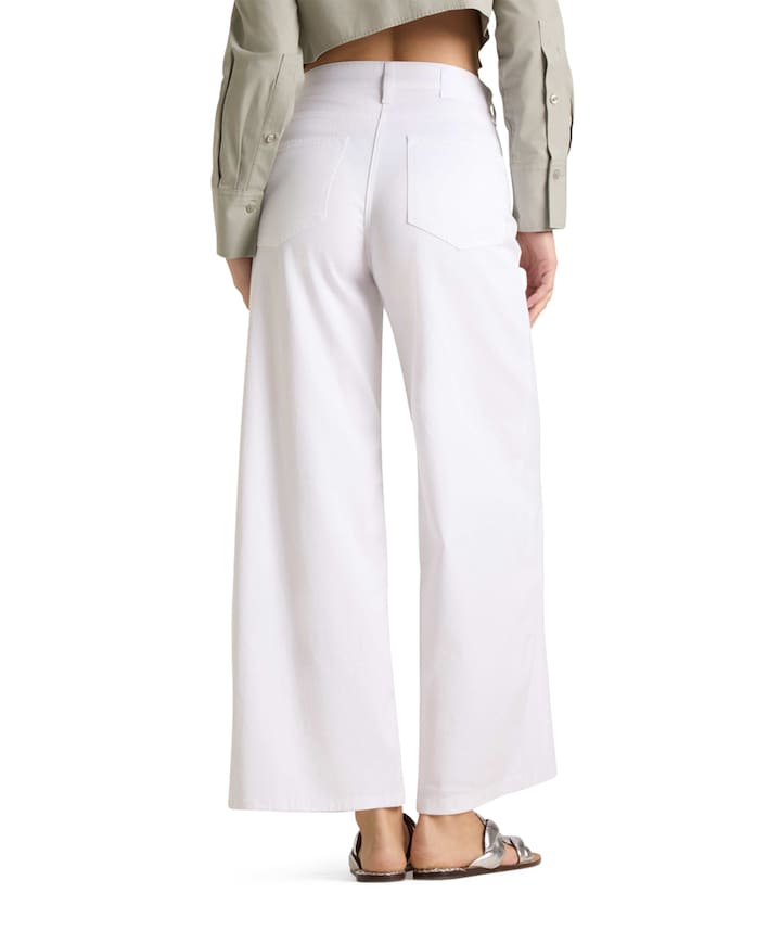 Baggy asymmetrical dames jeans wit