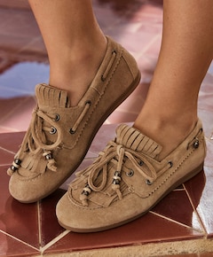 June Loua dames loafers beige