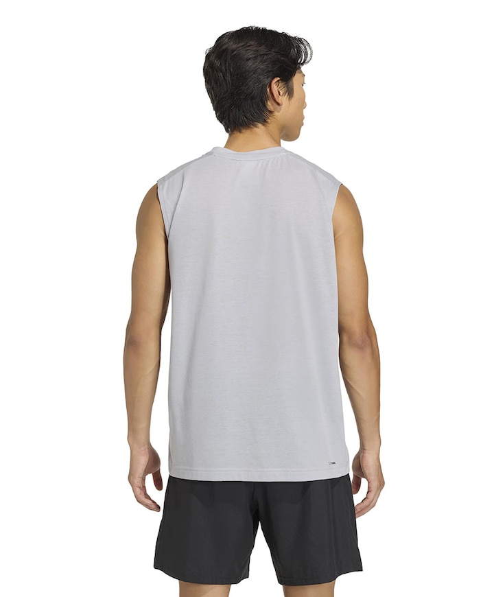 Heren singlet zilver