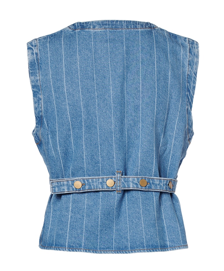 Dames gilet blauw