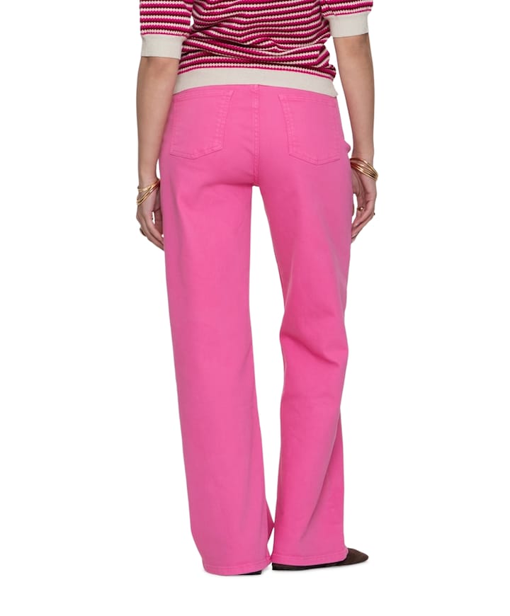 Wide leg dames broek roze