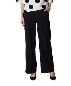 Wide leg dames broek zwart