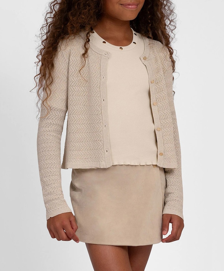 Meisjes vest beige