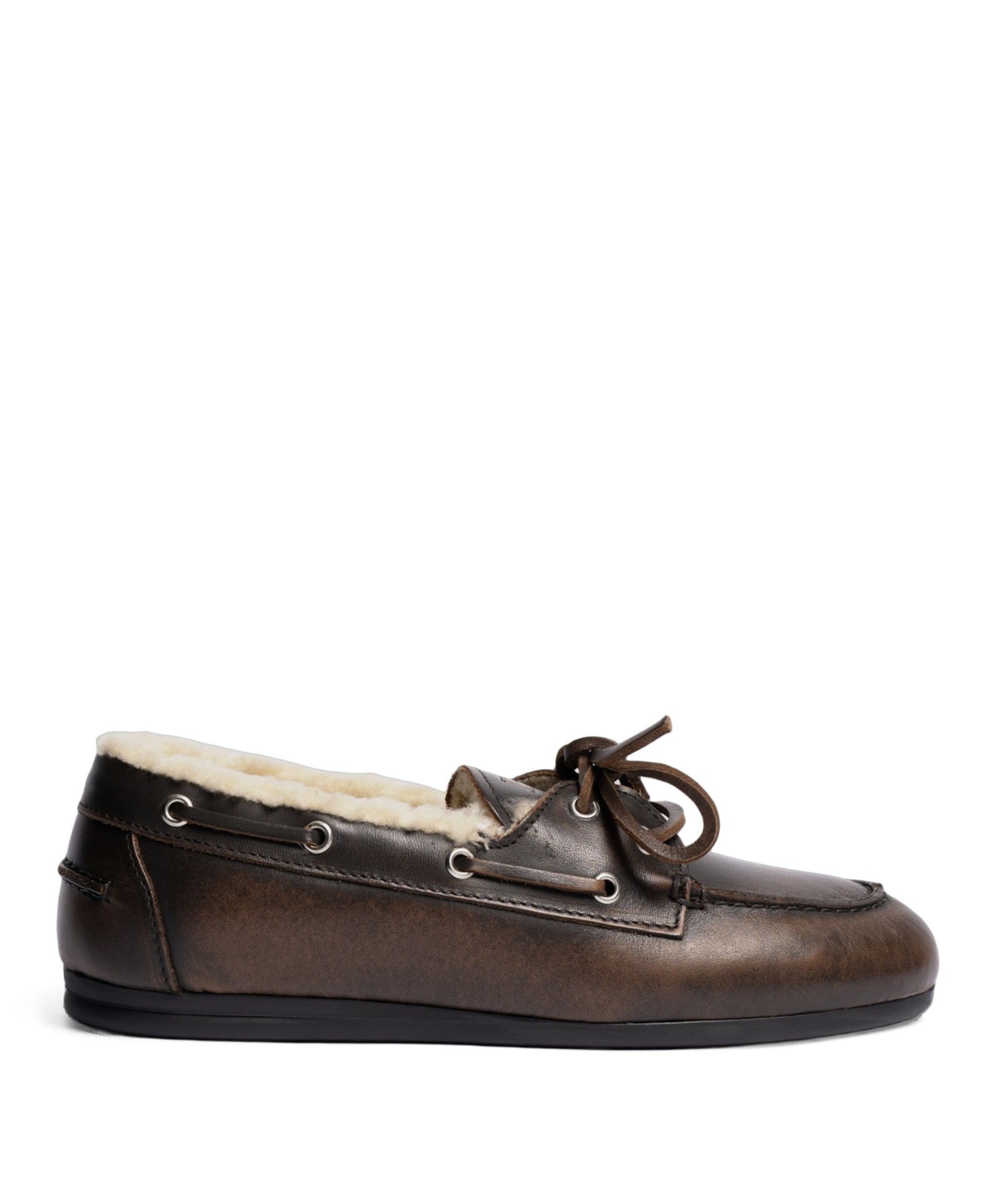 dames mocassins bruin