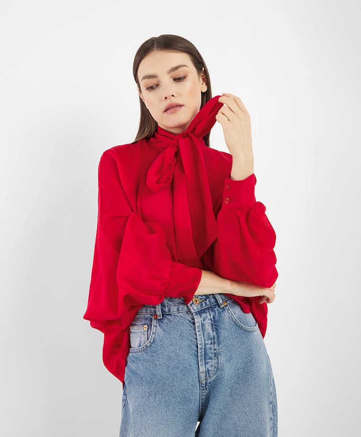 Dames blouse rood